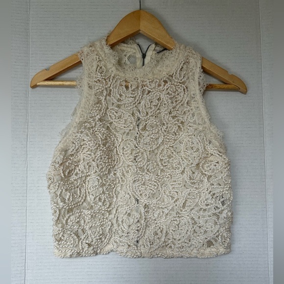 ZARA White Lace  top blouse - Picture 5 of 7
